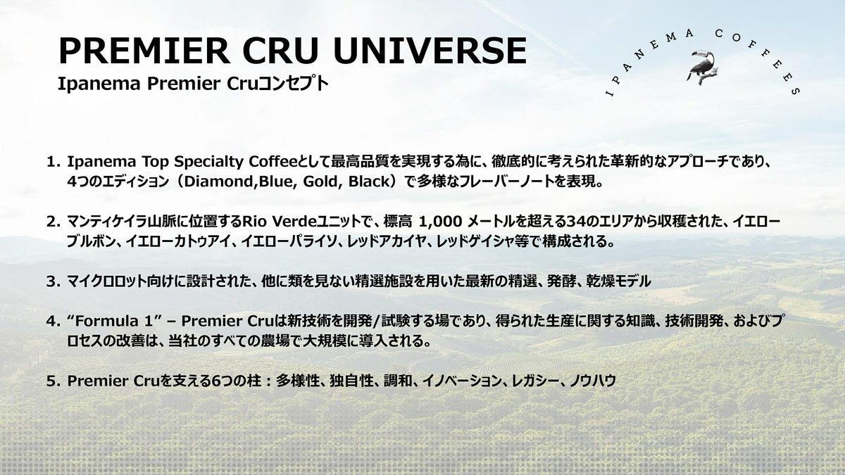 ブラジル イパネマ プレミアクリュ ブラック Citric