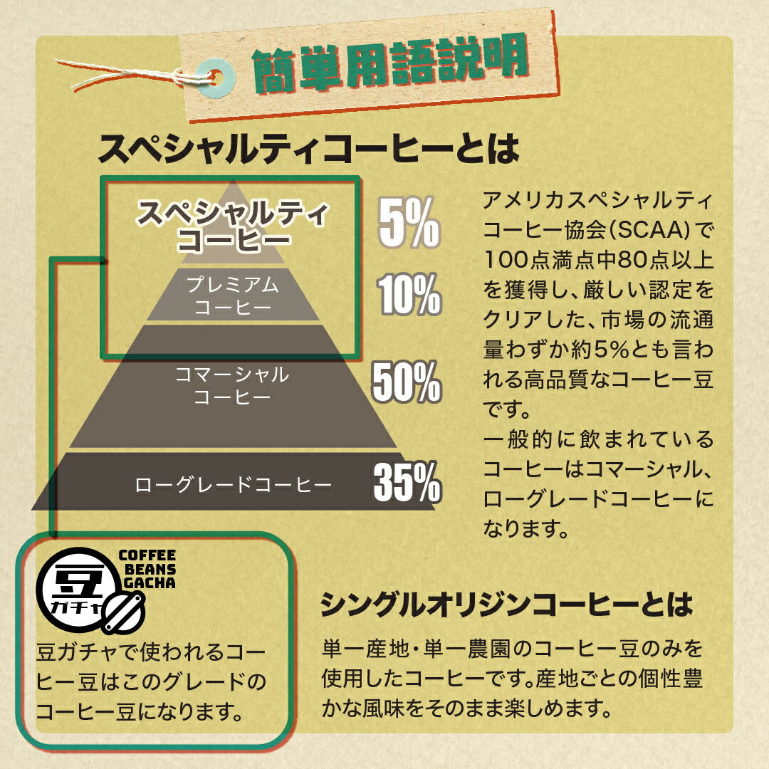 【はずれなし】豆ガチャ コーヒー豆 100g×1袋 2袋 3袋 おまかせ スペシャルティコーヒー シングルオリジン 焙煎度が選べる 豆 粉 珈琲 福袋 driptrip